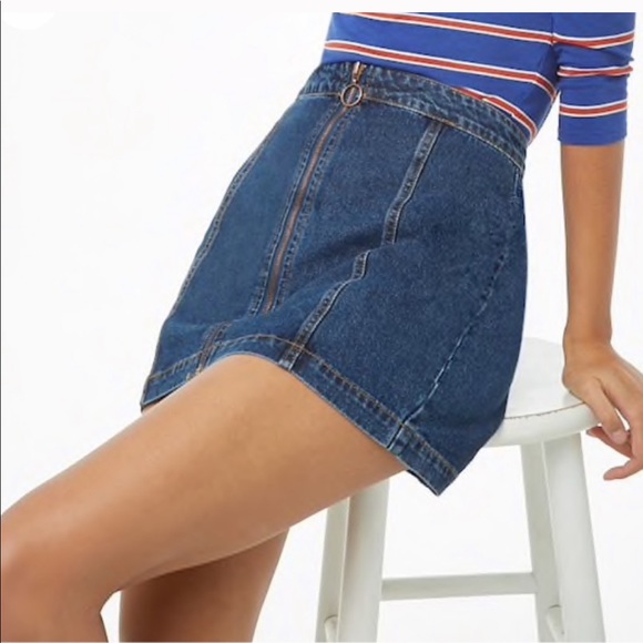 Denim - Zippered 70s Denim Skirt Denim - Zippered 70s Denim Skirt